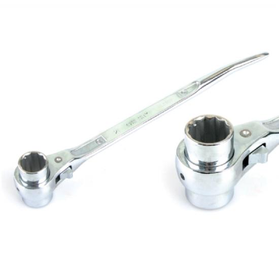 Kromajlı Kazıklı Lokma Cırcır Anahtar  17X19mm