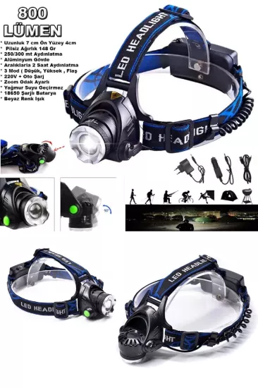 Kafa Lambası Zoomlu Kafa Feneri Watton WT-120