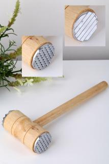 Ahşap Saplı Et Dövme Çelik Et Tokmağı  25 Cm