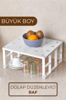Biterse Dolap İçi Düzenleyici Metal Raf Büyük