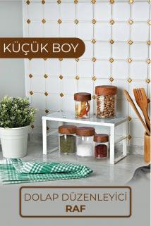 Biterse Küçük Boy Metal Tezgah ve Dolap İçi Raf Düzenleyici