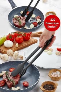 Biterse Yanmaz Yapışmaz Servis Ve Izgara Maşası Plastik ( Yüksek Isıya Dayanıklı )