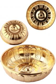 Otantik Osmanlı Motifli Hamam Tası Altın Sarısı