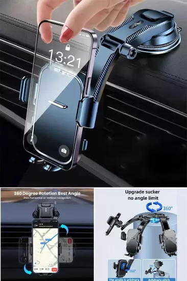 Araç İçi Telefon Tutucu Torpido Üstü Vakumlu Ayarlanabilir Telefon Tutucu
