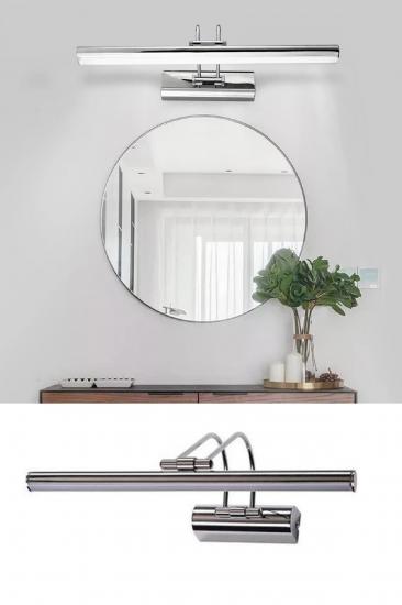 Banyo Aplik Duvar Ayna Resim Tablo Duvar Dekoratif Krom Aplik Aydınlatma Gün Işığı Sarı 35 cm