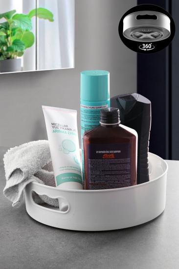 Biterse 360 Derece Dönen Banyo & buzdolabı Düzenleyici Tepsi