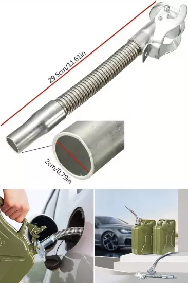 Biterse Metal Yakıt ve Benzin Bidonu Flexible Ucu