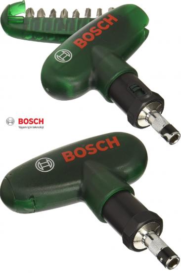 Bosch Dıy Cırcırlı Tornavida ve 9 Parça Vidalama Ucu