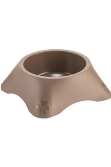 Büyük Boy Plastik Köpek Mama Kabı 1400 ML Kahverengi