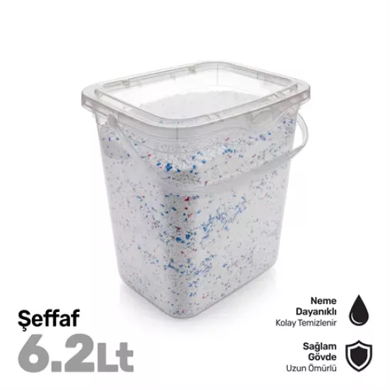 SAKLAMA KABI DİKDÖRTGEN 6200 ML (DETERJANLIK)