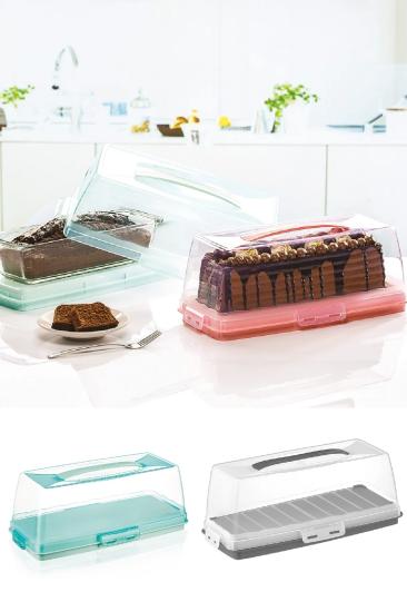 Dikdörtgen Baton Kek Fanusu Plastic Baton Cake