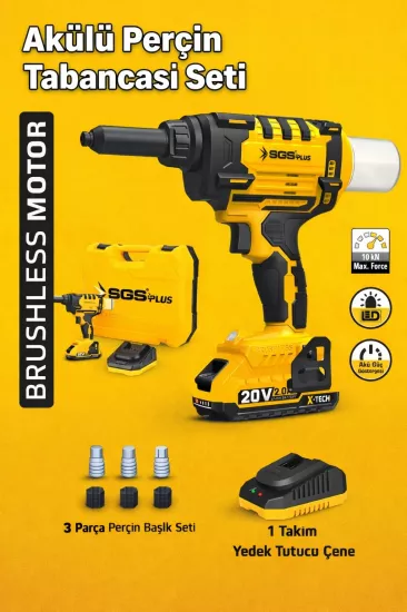 SGS5465 Kömürsüz Akülü Perçin Tabancası  Biterse®