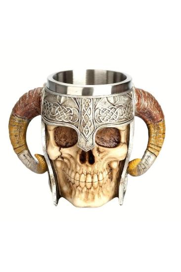Hediyelik Viking Kuru Kafa Tasarımlı Bardak