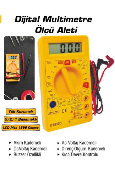 Kademeli Dijital Multimetre Ölçü Aleti Akım Voltaj