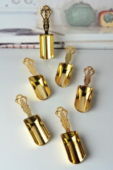 Biterse 6’lı Metal Baharat Kaşığı Seti Gold Renk