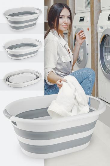Katlanır Çamaşır Sepeti Yer Kaplamayan Pratik Katlanır Sepet 38 Lt