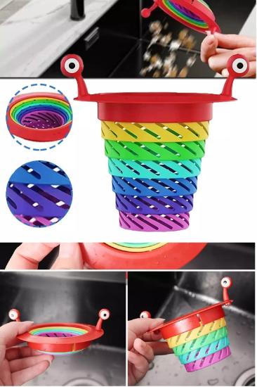 Canavar Tasarımlı Evye ve Lavabo Süzgeci Plastik