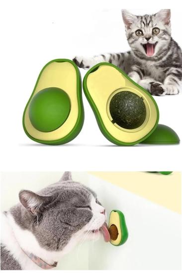 Avokado Şeklinde Kedi Otlu Oyun Ve Yalama Topu