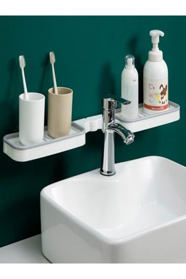 Köşe Rafı Banyo ve Mutfak Düzenleyici Katlanır Raf 33 Cm