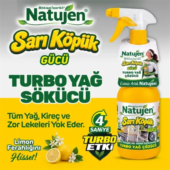 NATUJEN SARI KÖPÜK GÜCÜ TURBO YAĞ ÇÖZÜCÜ 1000 ML