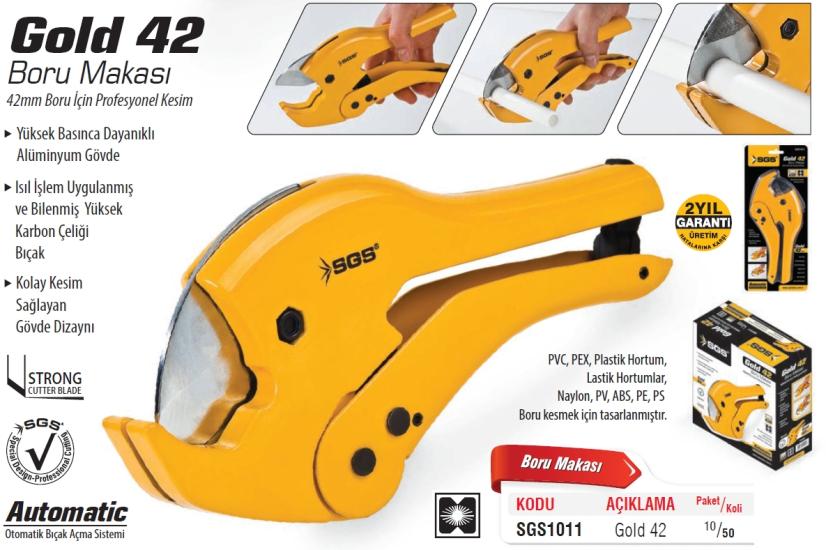 SGS Gold42 42mm Alüminyum Boru Makası Pro Kalite