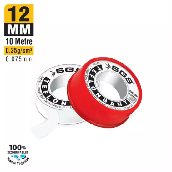 TEFLON BANT EXTRA 12 MM X 10 M X 0,25 GR