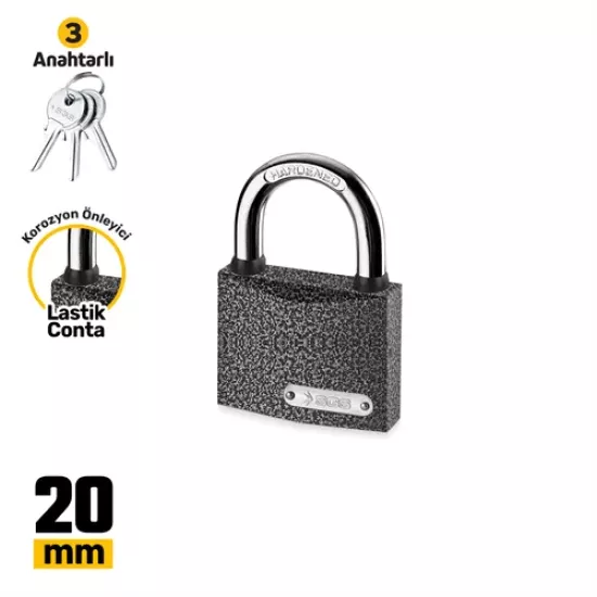 ASMA KİLİT GRİ BOYALI 20MM