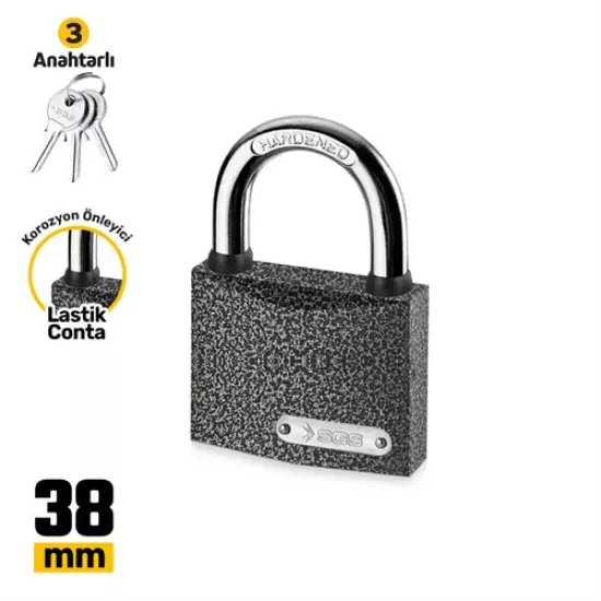 ASMA KİLİT GRİ BOYALI 38MM