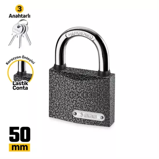 ASMA KİLİT GRİ BOYALI 50MM