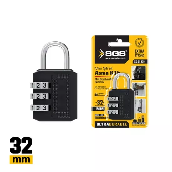ŞİFRELİ ASMA KİLİT 32 MM