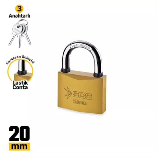 ASMA KİLİT SARI BOYALI 20MM