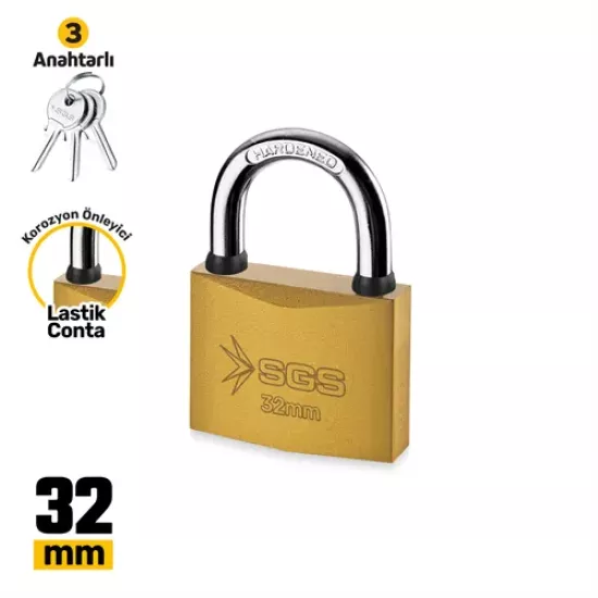ASMA KİLİT SARI BOYALI 32MM