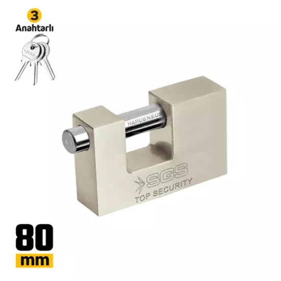 ASMA KİLİT KAYAR MİLLİ SATEN KAPLAMA 80MM