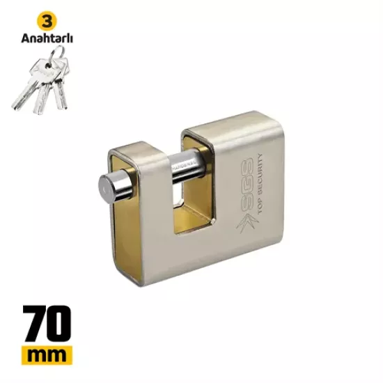 ASMA KİLİT KAYAR MİLLİ ÇELİK KORUMALI 70MM
