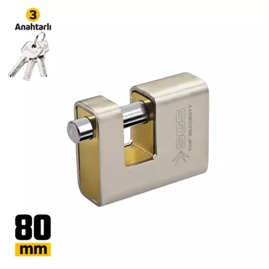 ASMA KİLİT KAYAR MİLLİ ÇELİK KORUMALI 80MM