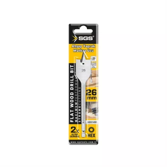 AHŞAP YAPRAK MATKAP UCU 26x152 mm