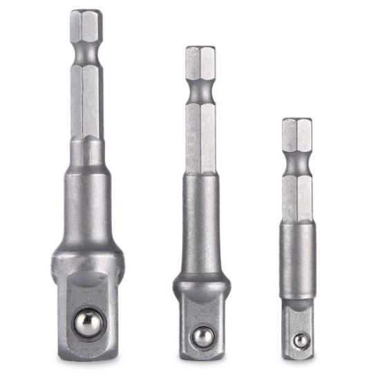 LOKMA ADAPTÖRÜ 3 LÜ SET 1/2-1/4-3/8 (HEX PLUS)