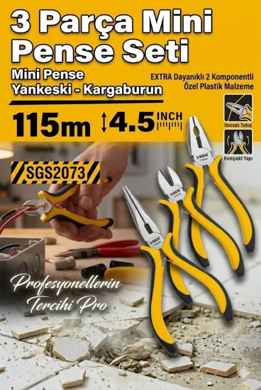 SGS2073 3 Parça Mini Pense Seti 115mm 4 5 Inch