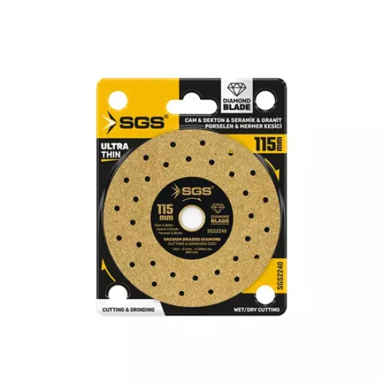 PROFESYONEL DEKTON PORSELEN HASSAS ELMAS KESİCİ GOLD 115 MM