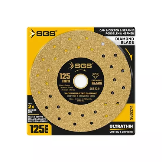 PROFESYONEL DEKTON PORSELEN HASSAS ELMAS KESİCİ GOLD 125 MM