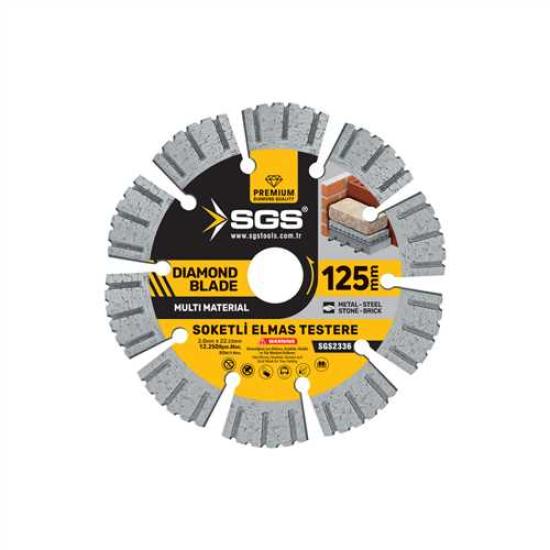 SOKETLİ ELMAS TESTERE MULTI-MATERIAL KESİCİ 125mm