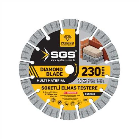 SOKETLİ ELMAS TESTERE MULTI-MATERIAL KESİCİ 230mm