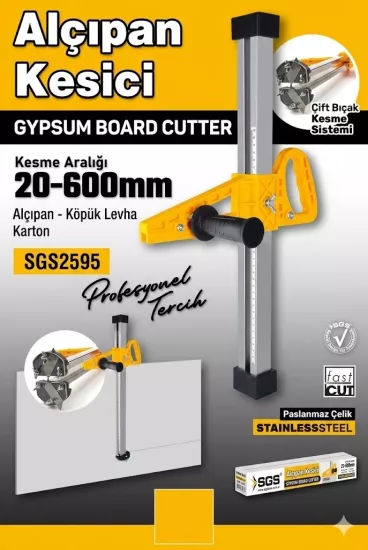 SGS 2595 Çift Bıçaklı Alçıpan Kesme Aleti 600mm