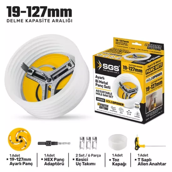 Bİ-METAL AYARLI PANÇ SETİ KÖRÜKLÜ 19-127 MM