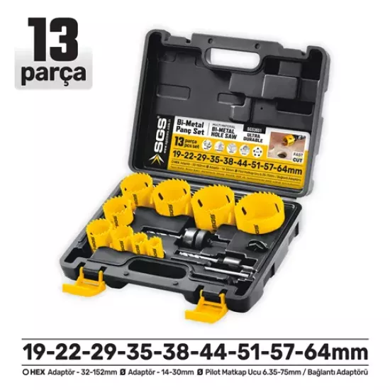 Bİ-METAL PANÇ SETİ 13 PARÇA