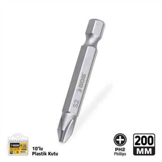 YILDIZ UÇLU BİTS S2 PH2*200mm Sand-Pro Series