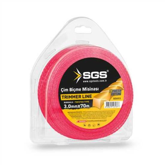 TIRPAN MİSİNASI 3.0 MM 70 MT BURGULU (PEMBE)