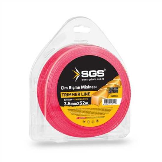 TIRPAN MİSİNASI 3.5 MM 52 MT BURGULU (PEMBE)