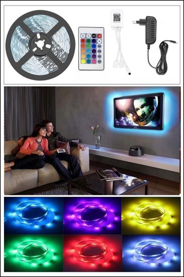 Biterse Uzaktan Kumandalı 5 Mt Led Şerit Aydınlatma