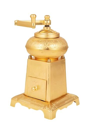 Vİntange Kahve Karabiber Öğütücü Değirmen Kollu Büyük Boy Gold Sarı